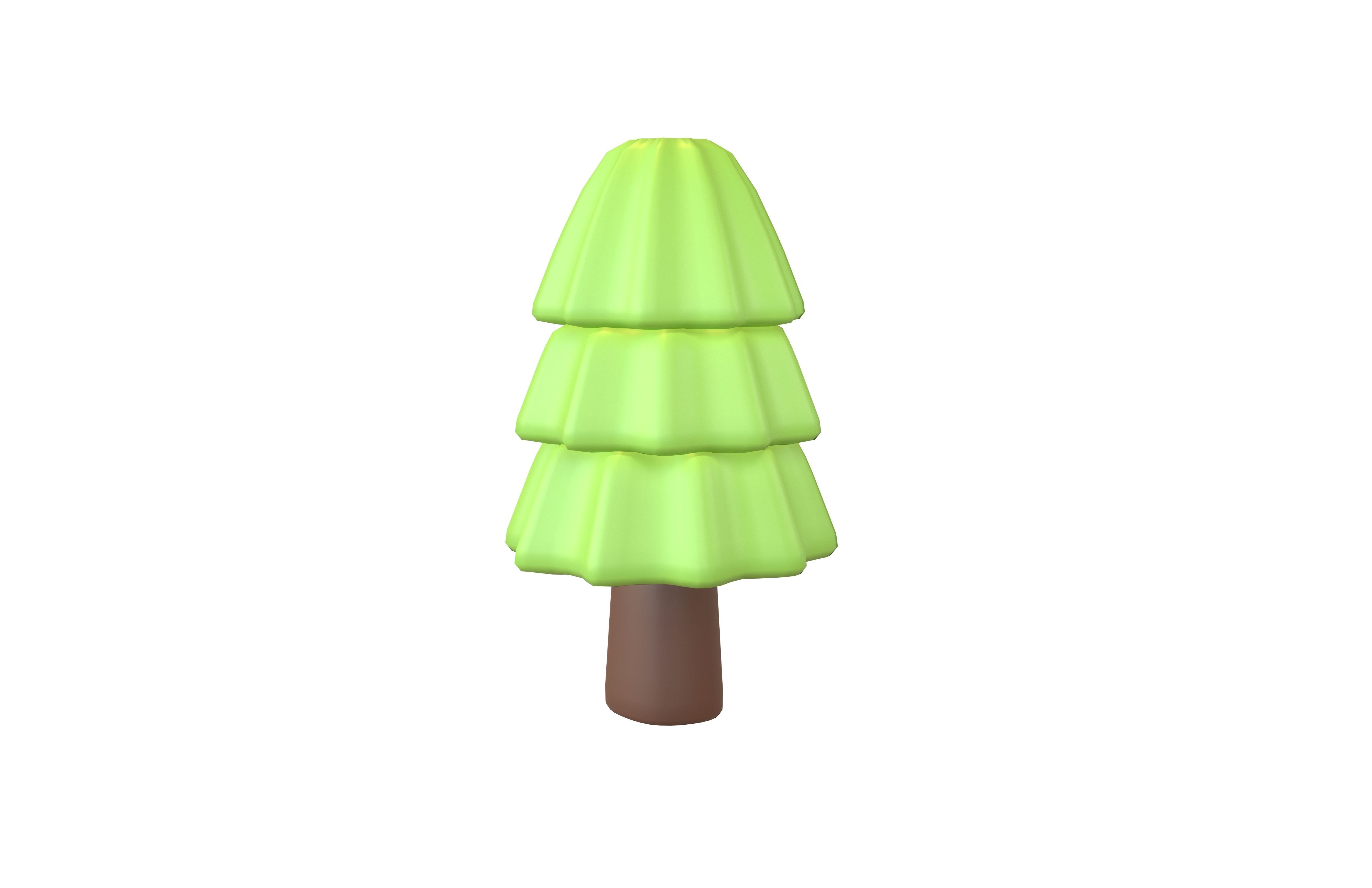Cartoon Tree v27 002 Low-poly 3D model_1
