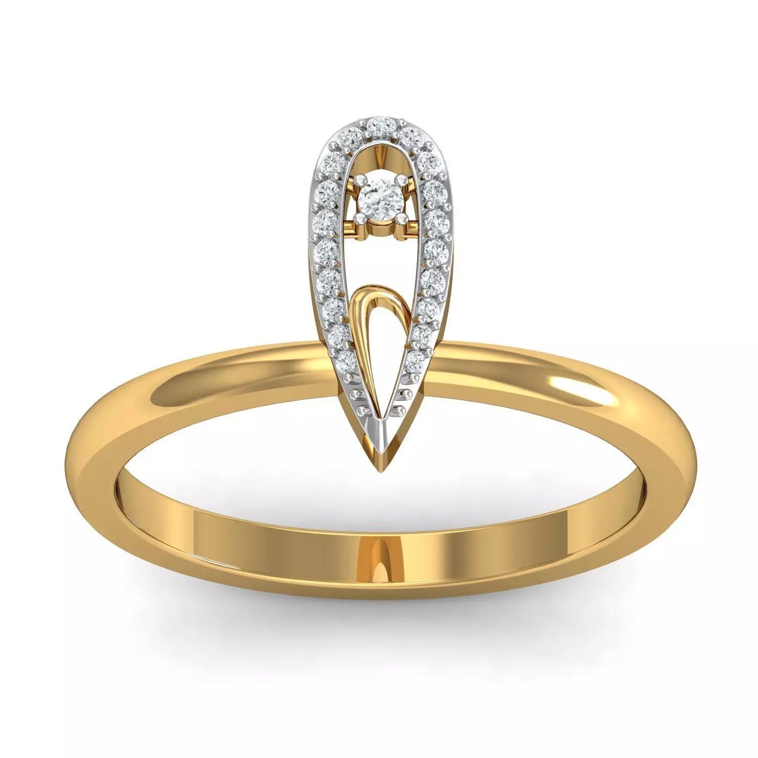 Engagement ring 3D print model_0
