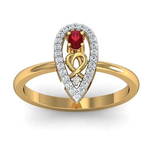 Oval Diamond Ring  3D print model