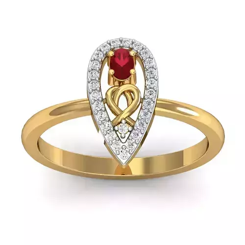 Oval Diamond Ring  3D print model