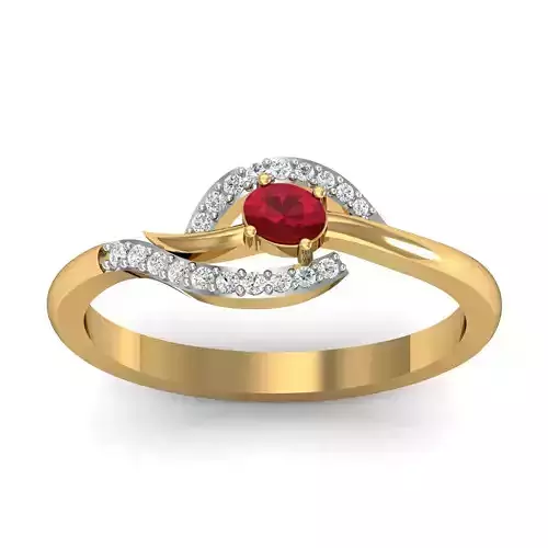 Women solitaire Oval Diamond ring 3dm stl render detail 3D print model