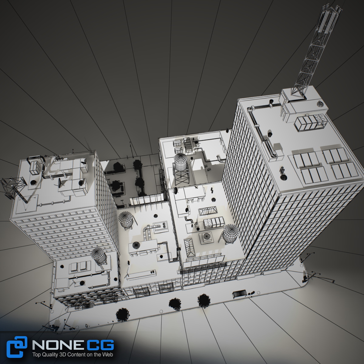 NYC Block Set 8 V2 Free low-poly 3D model_45