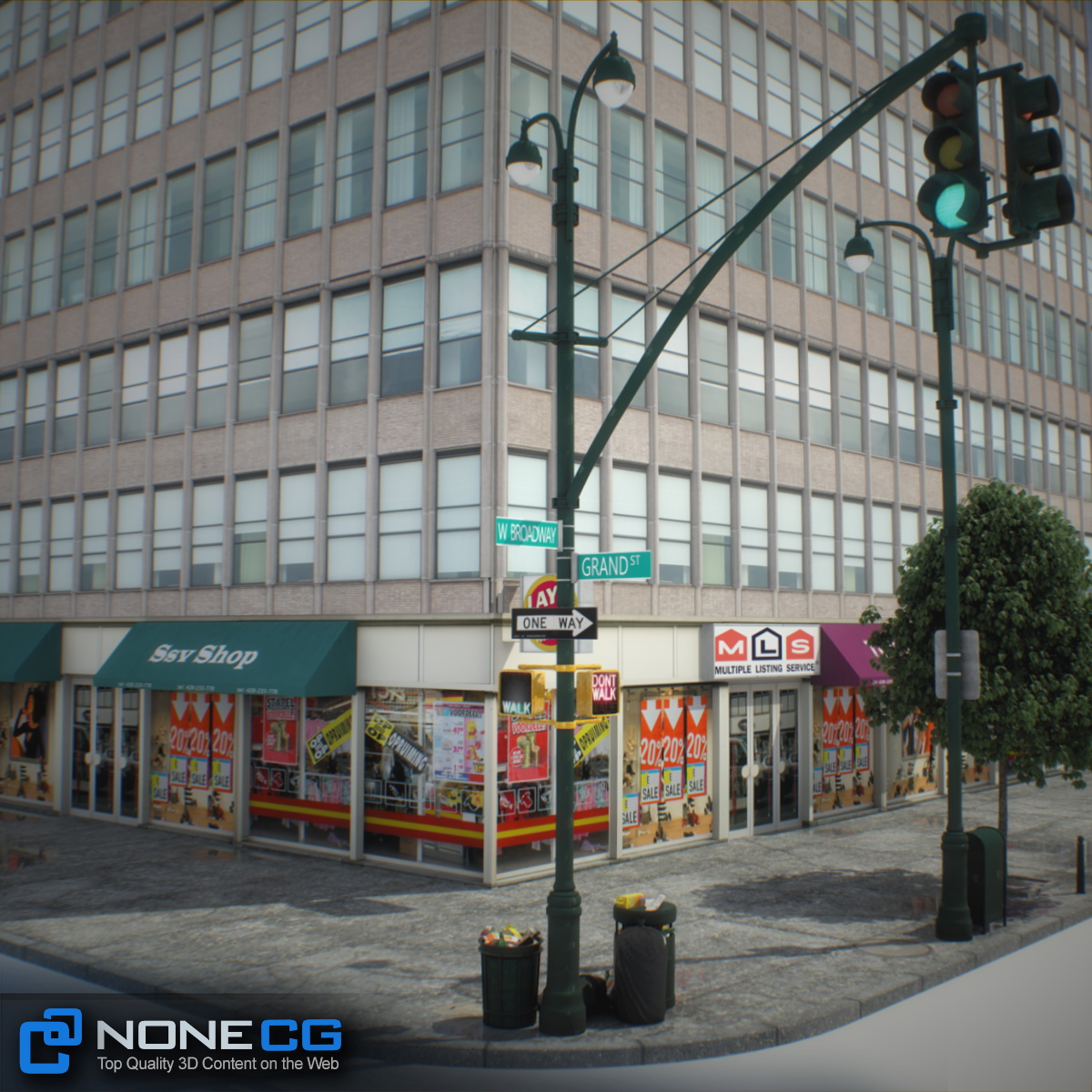 NYC Block Set 8 V2 Free low-poly 3D model_20