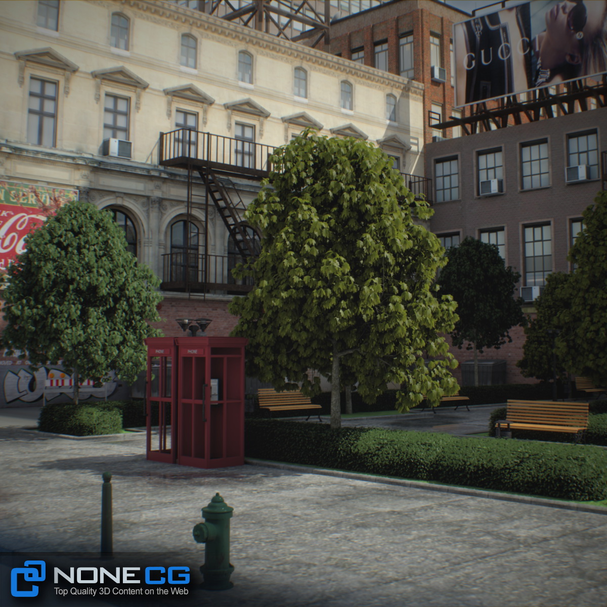 NYC Block Set 8 V2 Free low-poly 3D model_13