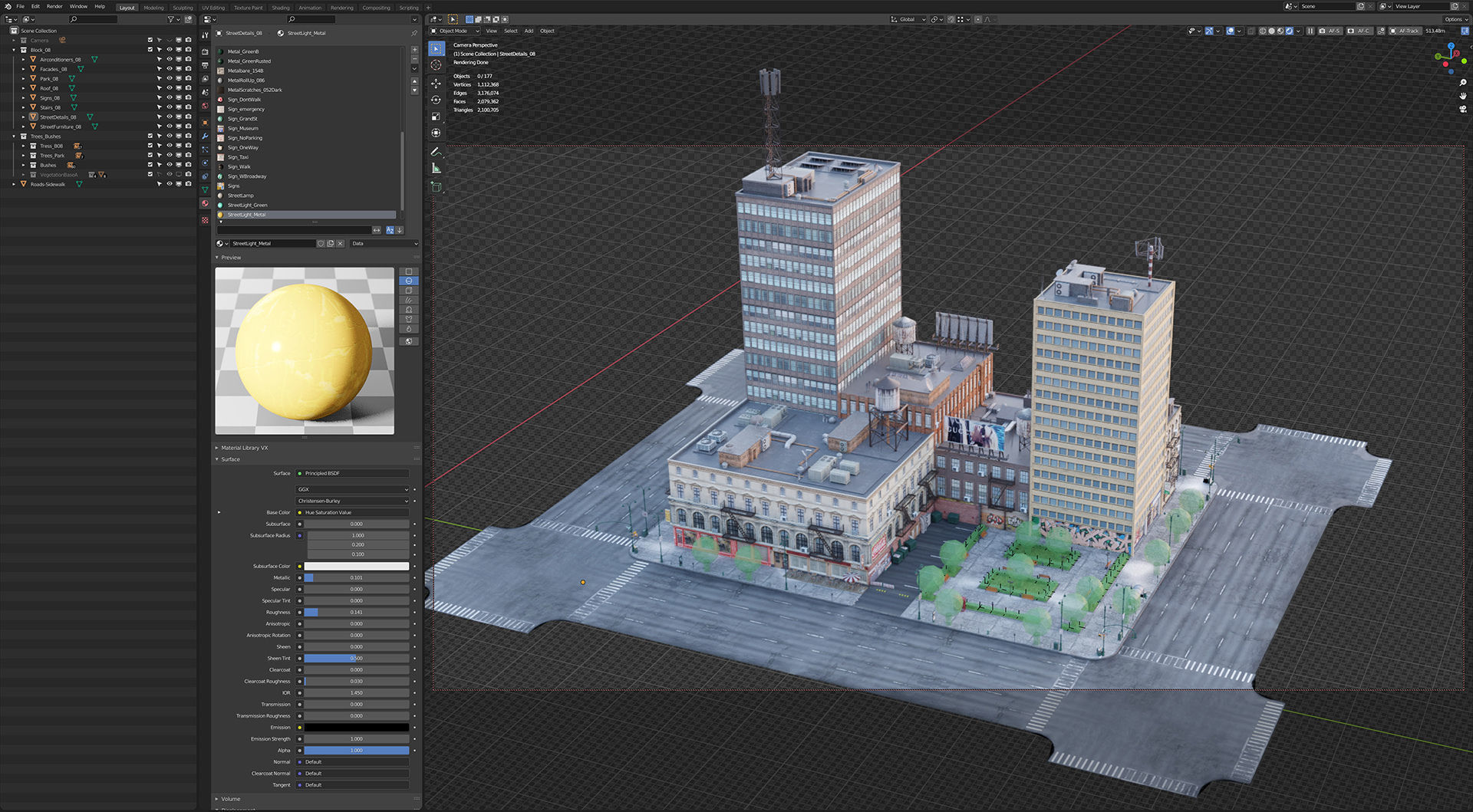 NYC Block Set 8 V2 Free low-poly 3D model_29