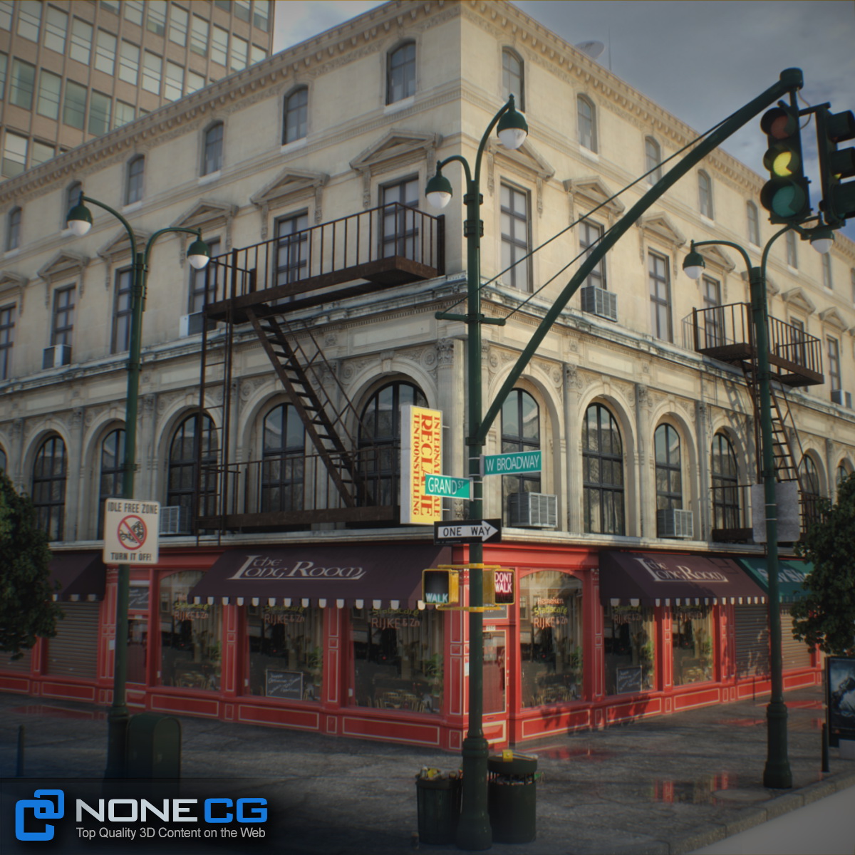 NYC Block Set 8 V2 Free low-poly 3D model_17