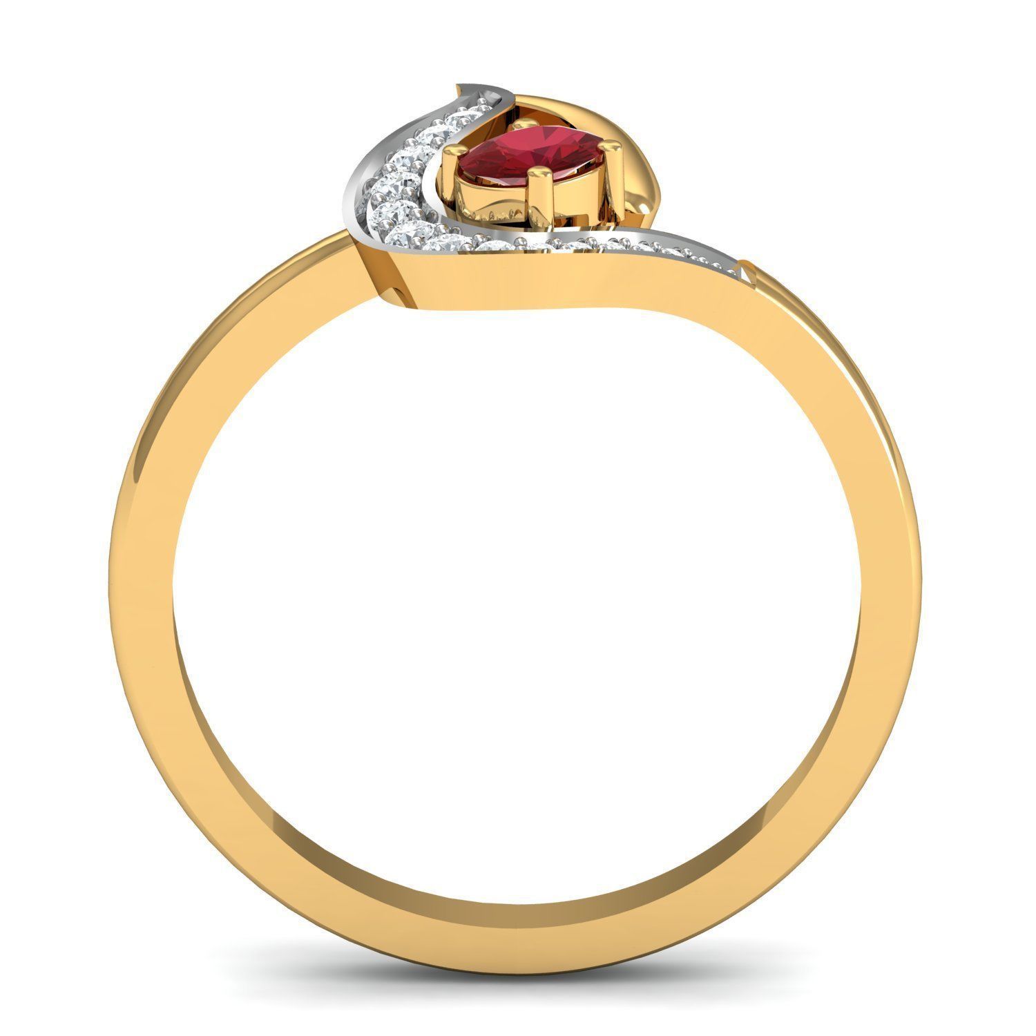 Women solitaire Oval Diamond ring 3dm stl render detail 3D print model_2