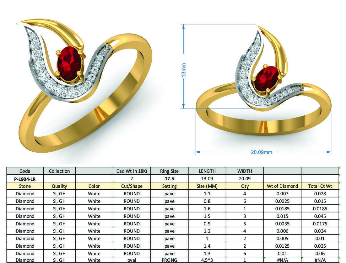 Women solitaire Oval Diamond ring 3dm stl render detail 3D print model_3