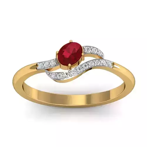 Women solitaire Oval Diamond ring 3dm stl render detail 3D print model