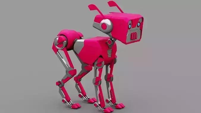 Robot dog  rigged