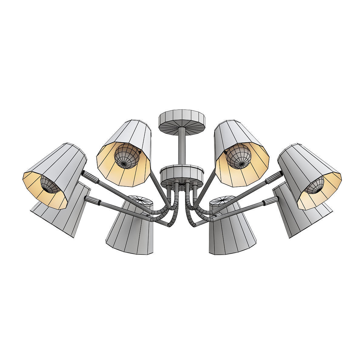 evoluce ceiling light with six lamps 3D model_1