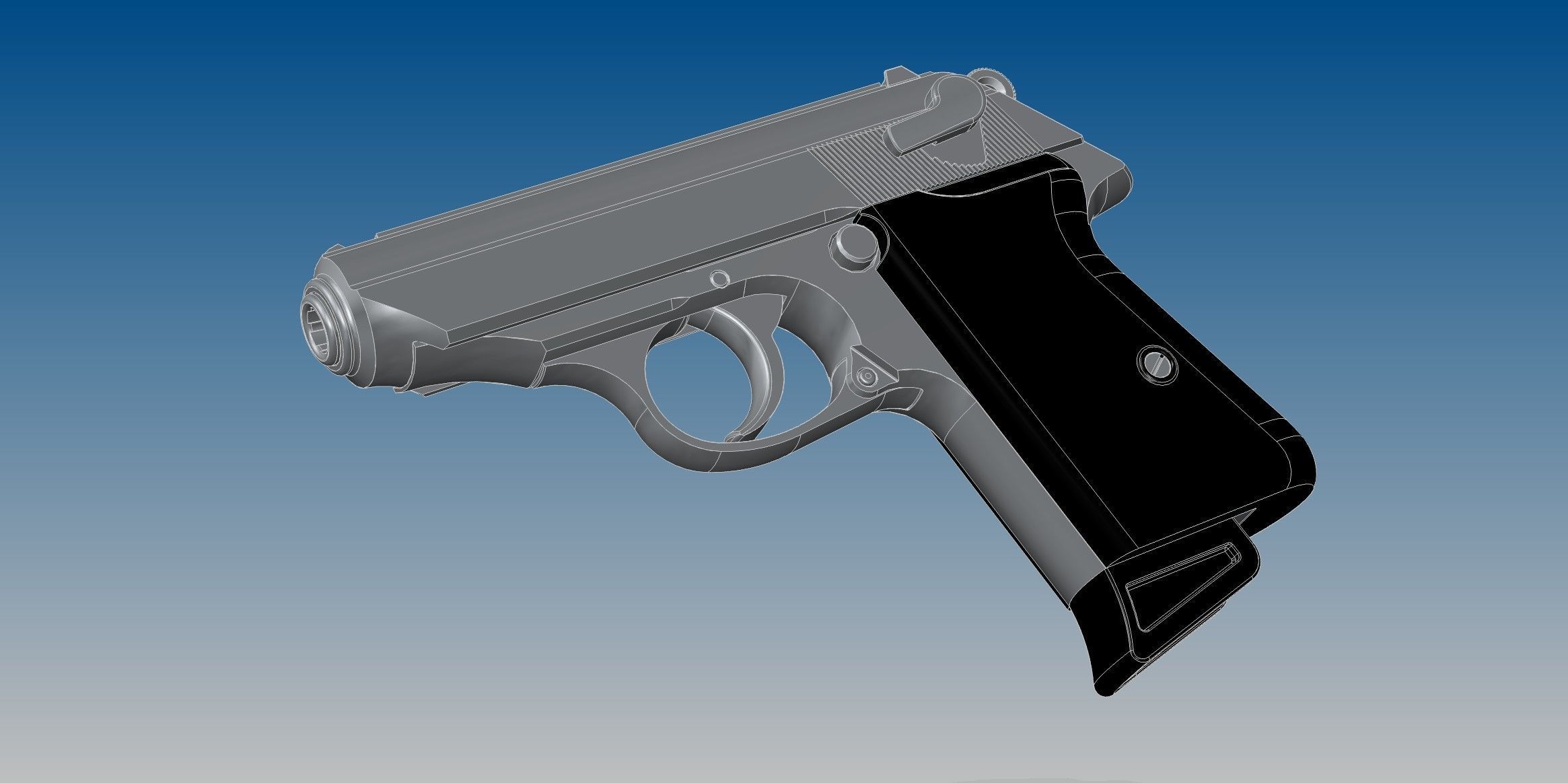 Walther PPK 3D model_8