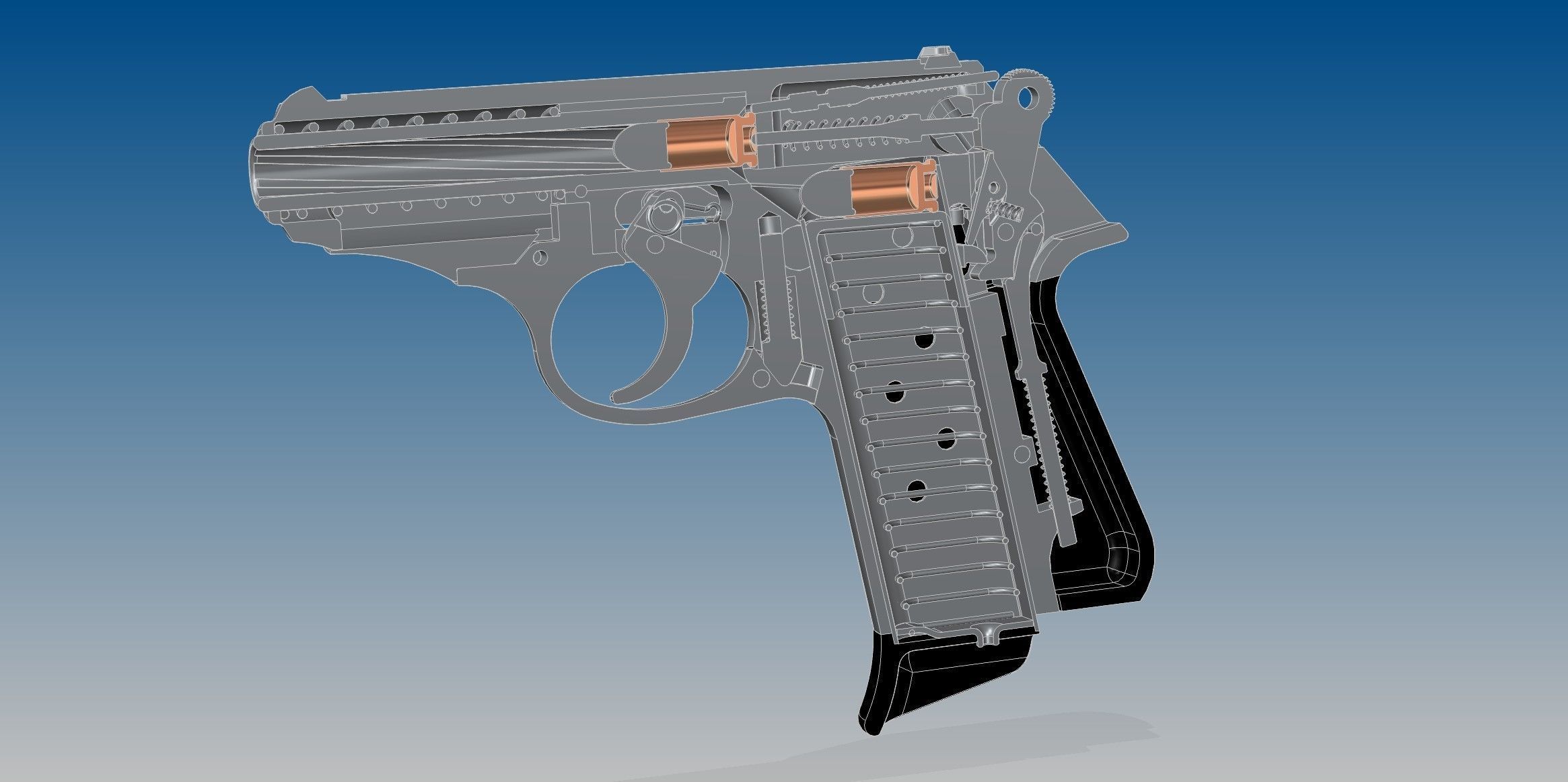 Walther PPK 3D model_16