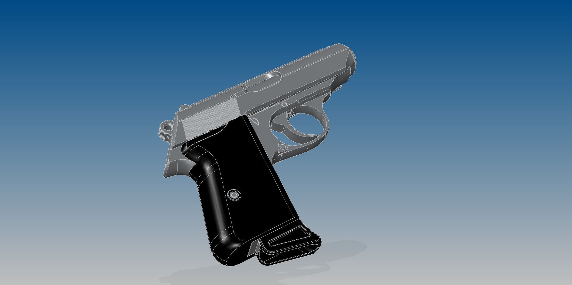 Walther PPK 3D model_3