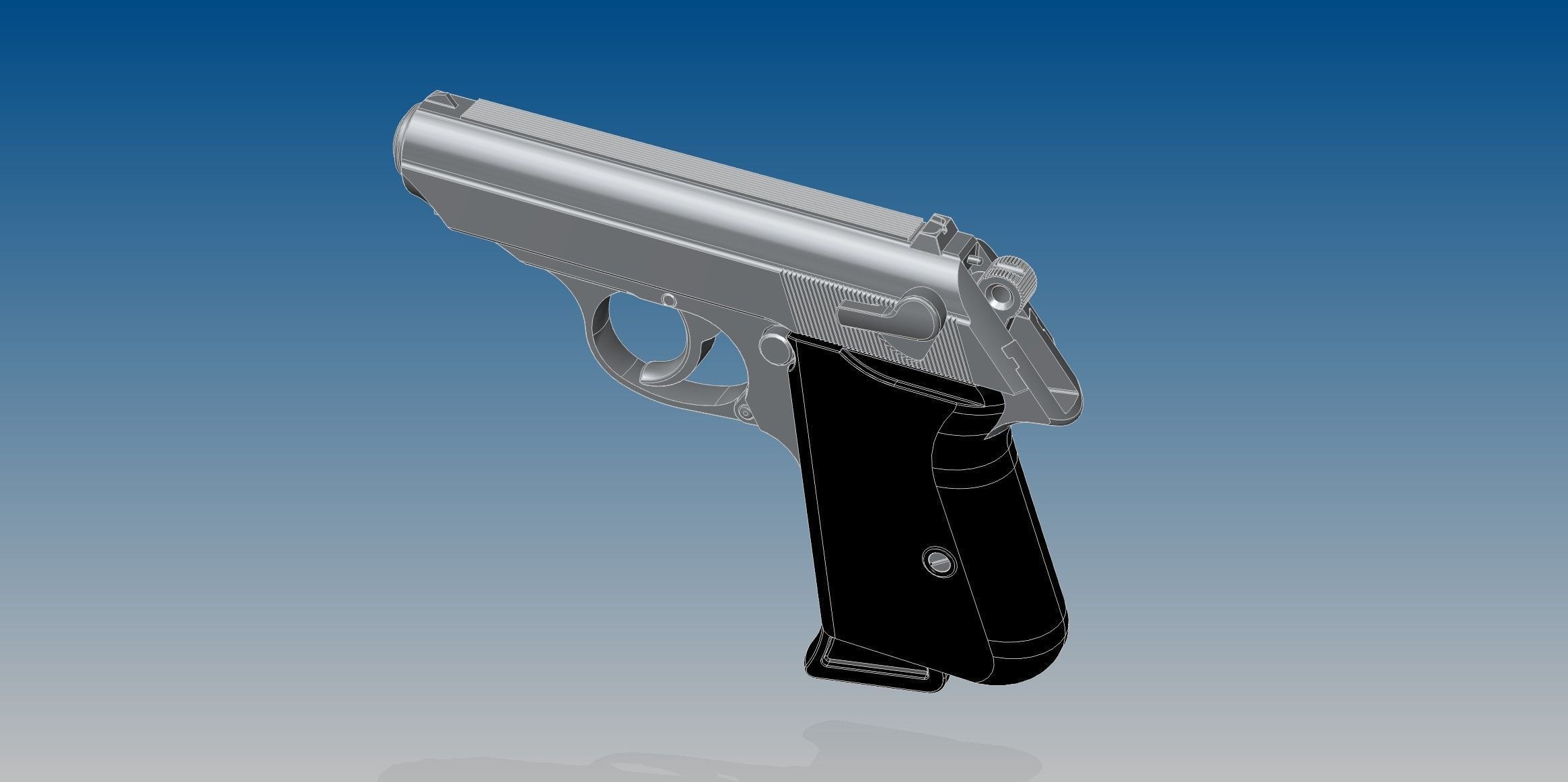 Walther PPK 3D model_2