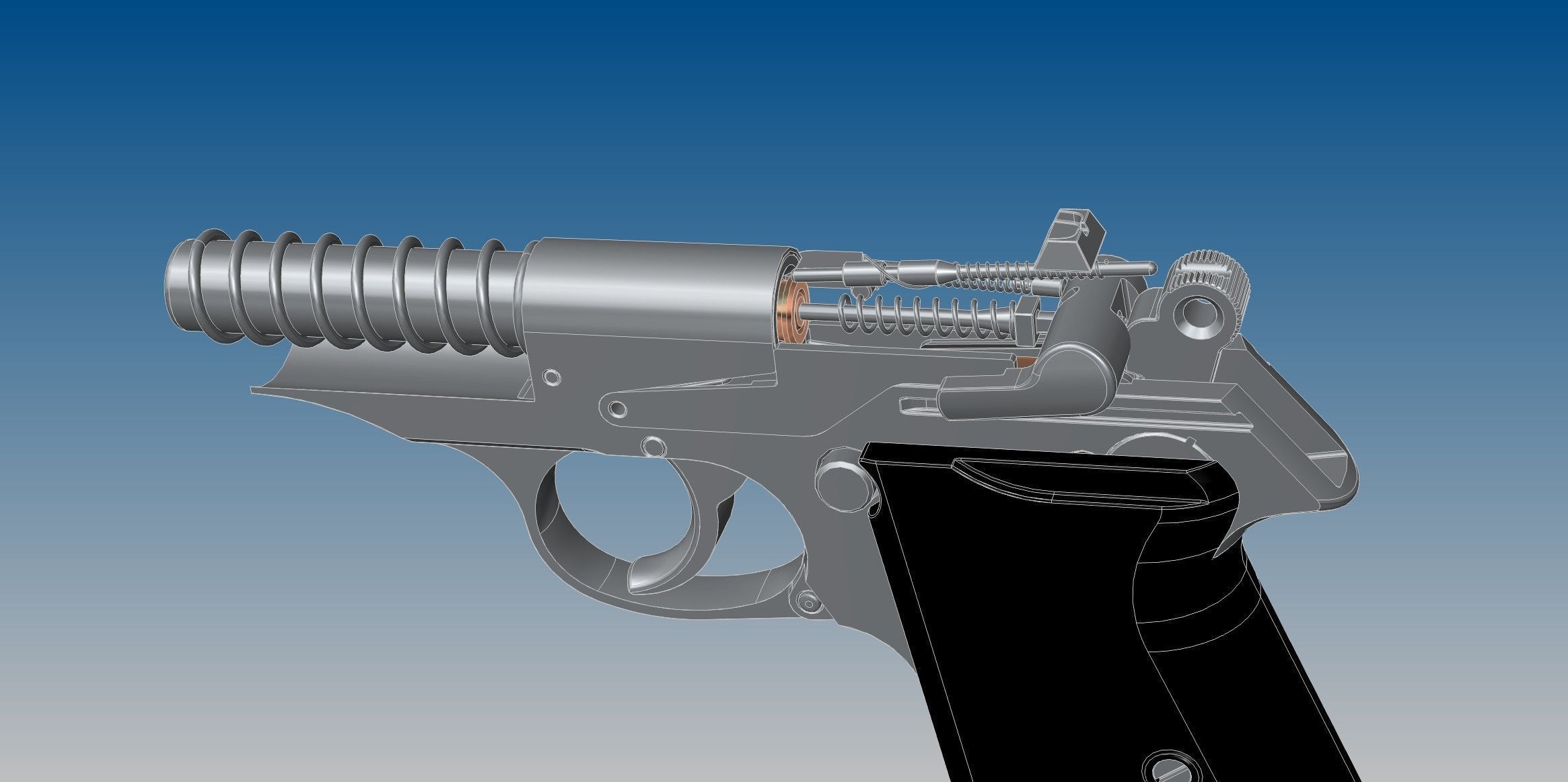 Walther PPK 3D model_11