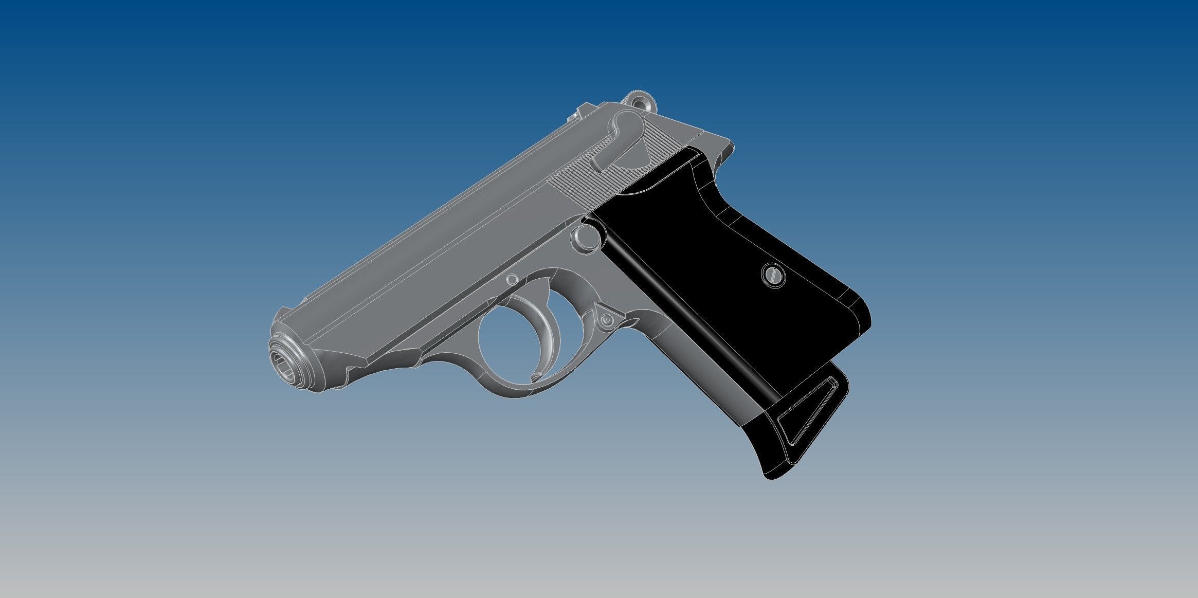 Walther PPK 3D model_6