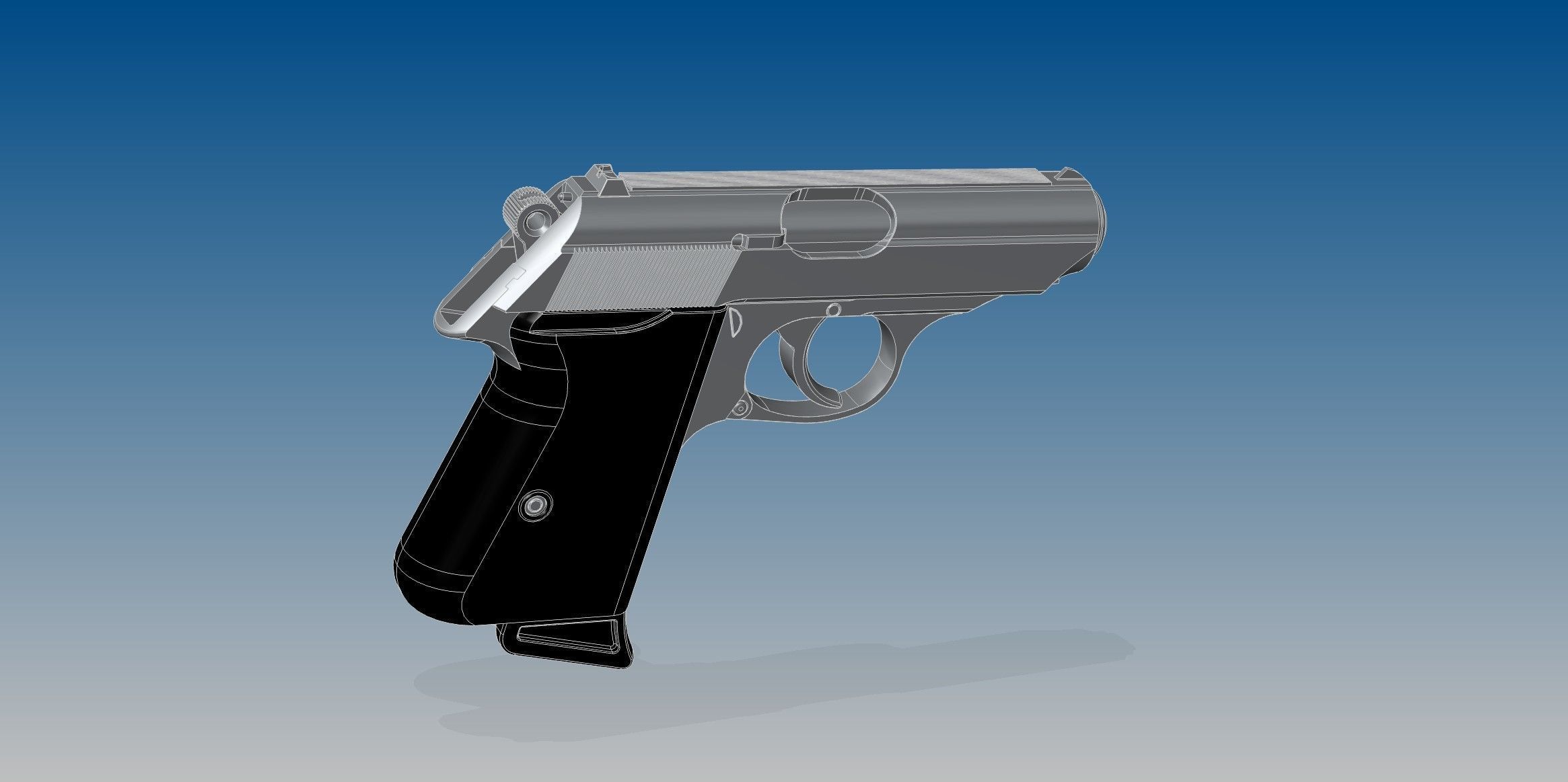 Walther PPK 3D model_4