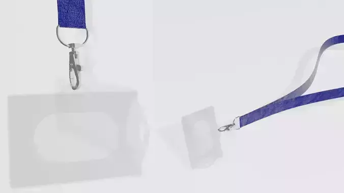 Badge holder with lanyard