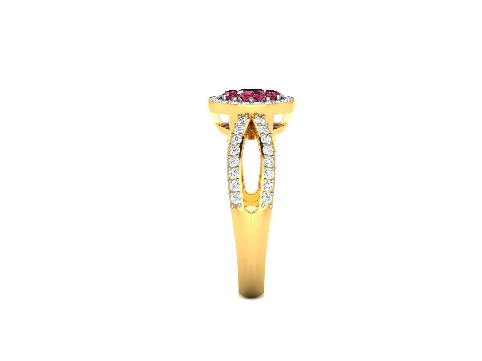 Women Diamond Ring  3D print model_6