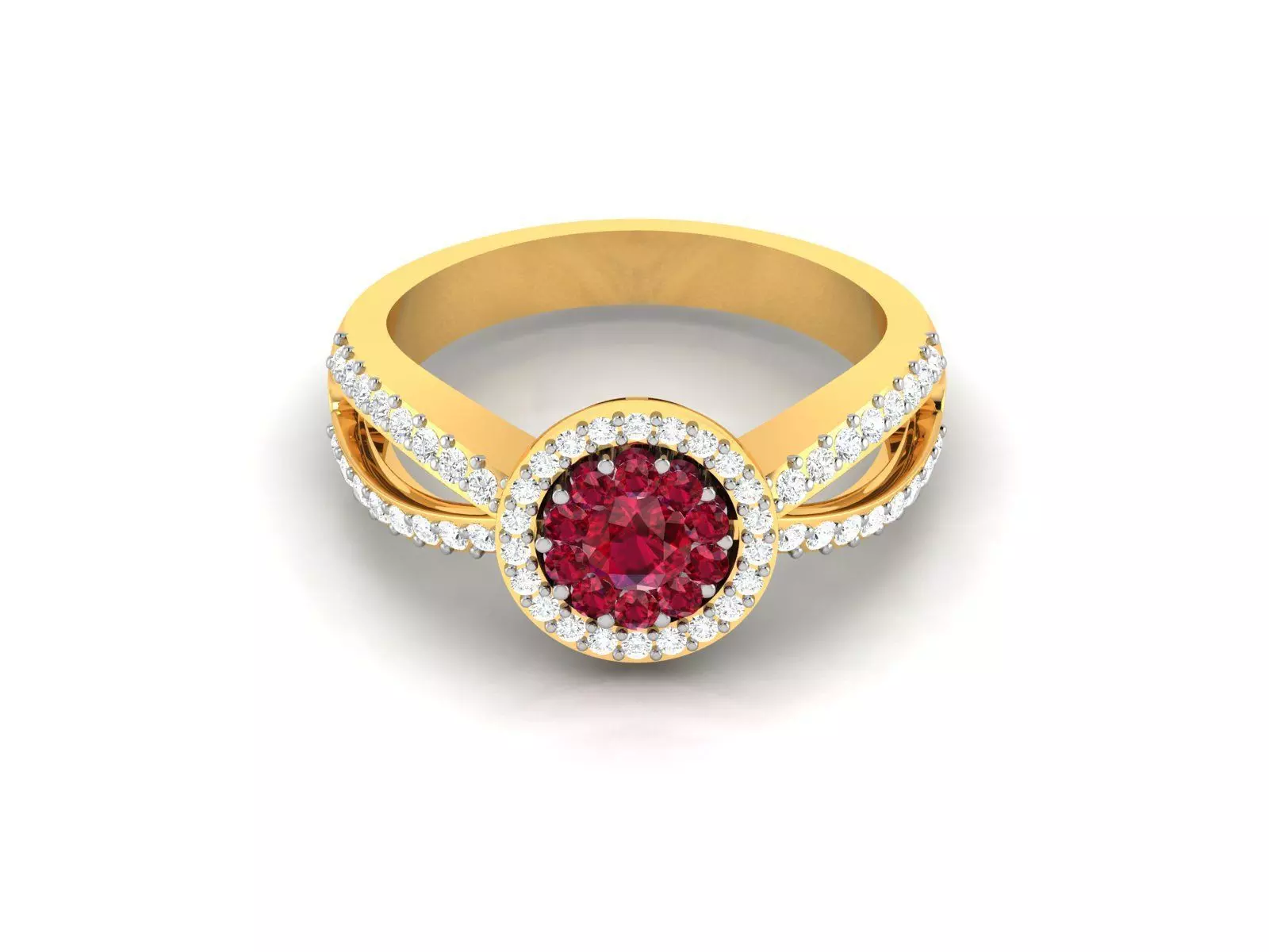 Women Diamond Ring  3D print model_0