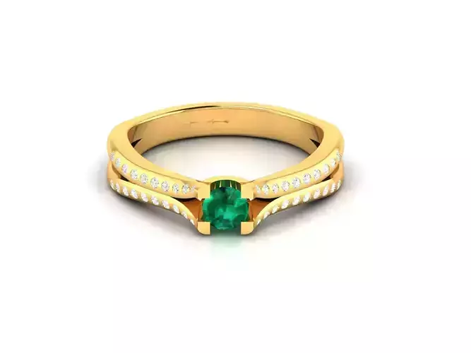 diamond ring for women 3D print model
