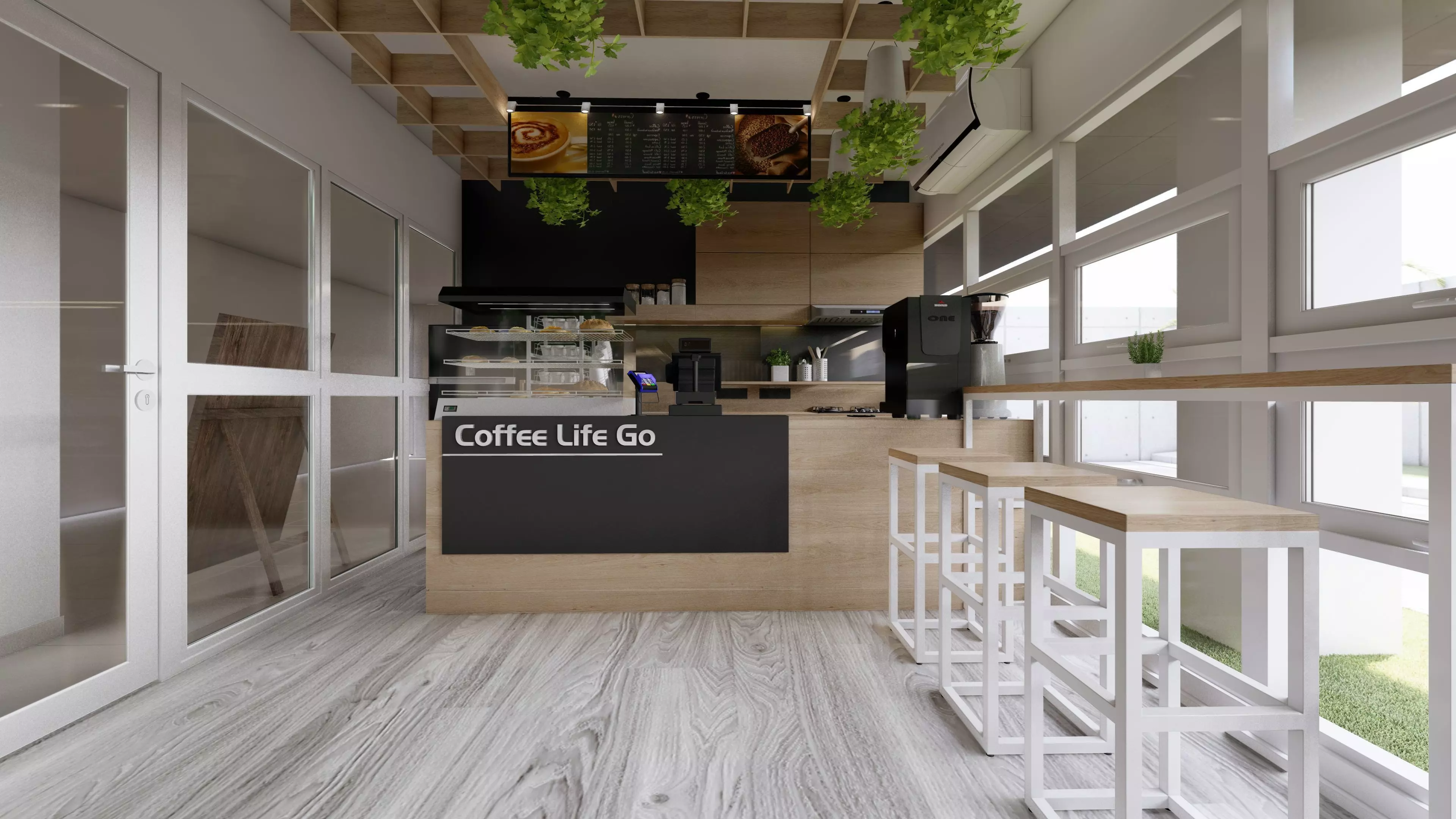 COFFESHOP SCANDINAVIAN STYLE 3D model_0