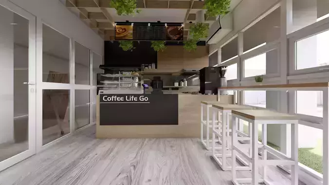 COFFESHOP SCANDINAVIAN STYLE 3D model