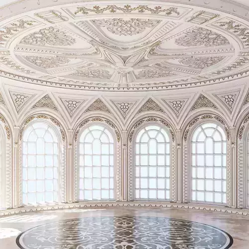 Ornamented Dome - LowPoly - PBR - Seamless Wall