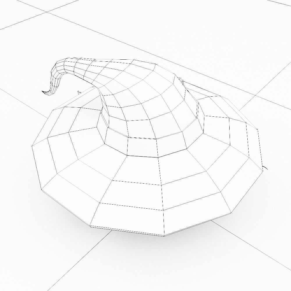 Pumpkin head with hat low poly 3d model Low-poly 3D model_8