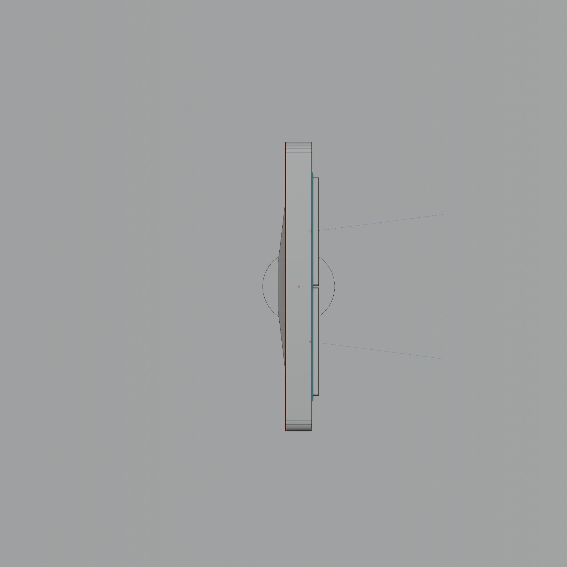 Interior switch - black double Low-poly 3D model_8