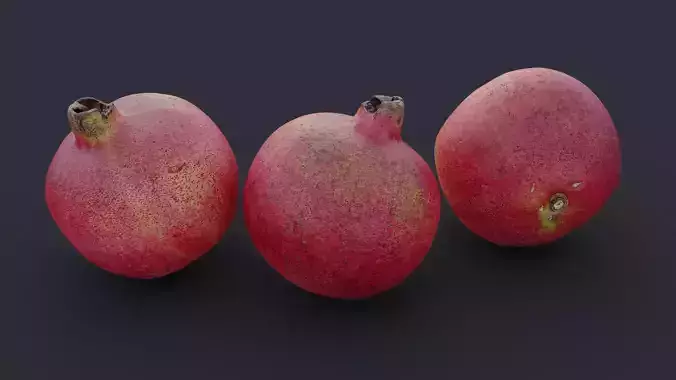 Pomegranate fruit 3D Scanned