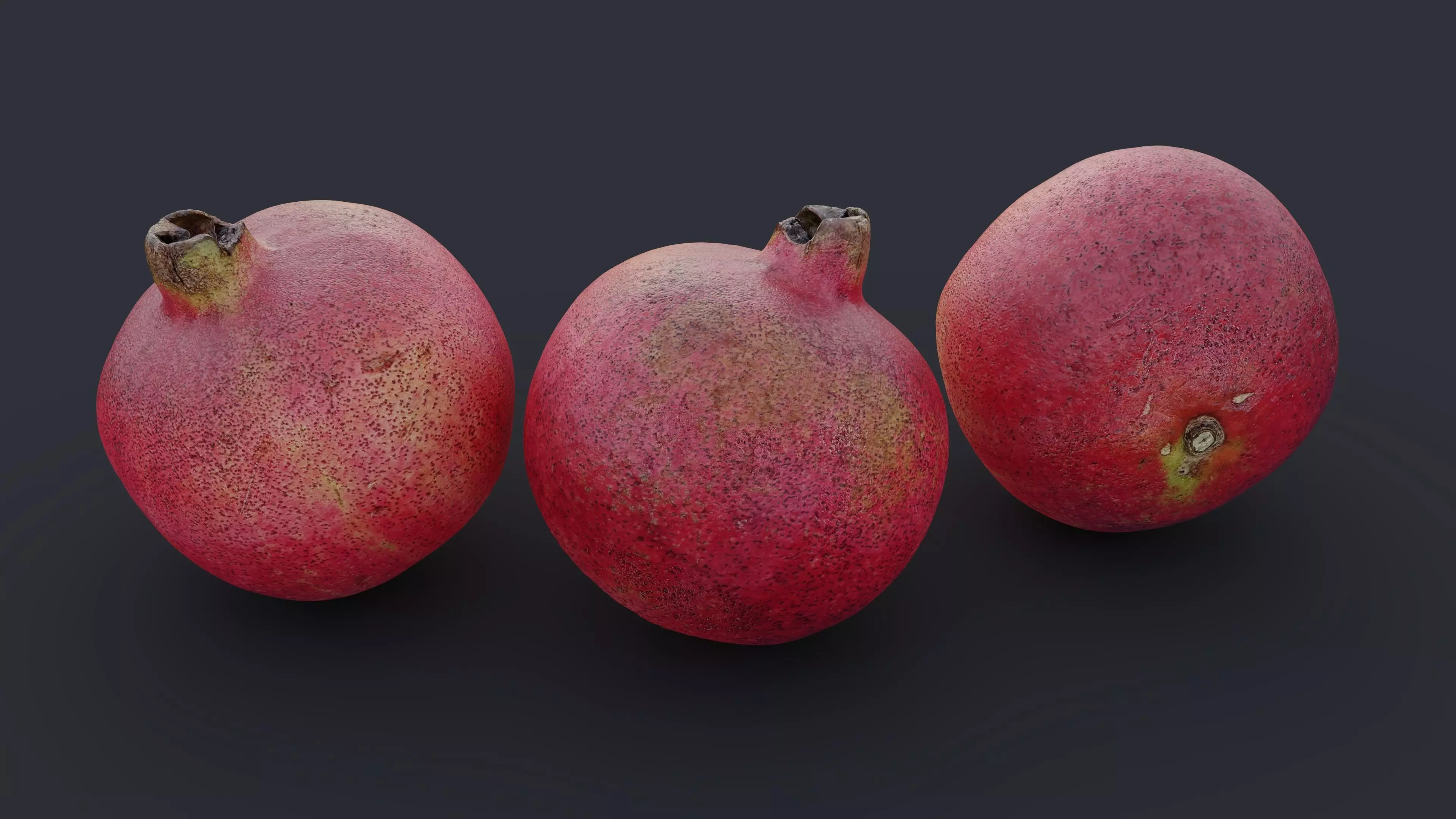 Pomegranate fruit 3D Scanned Low-poly 3D model_0