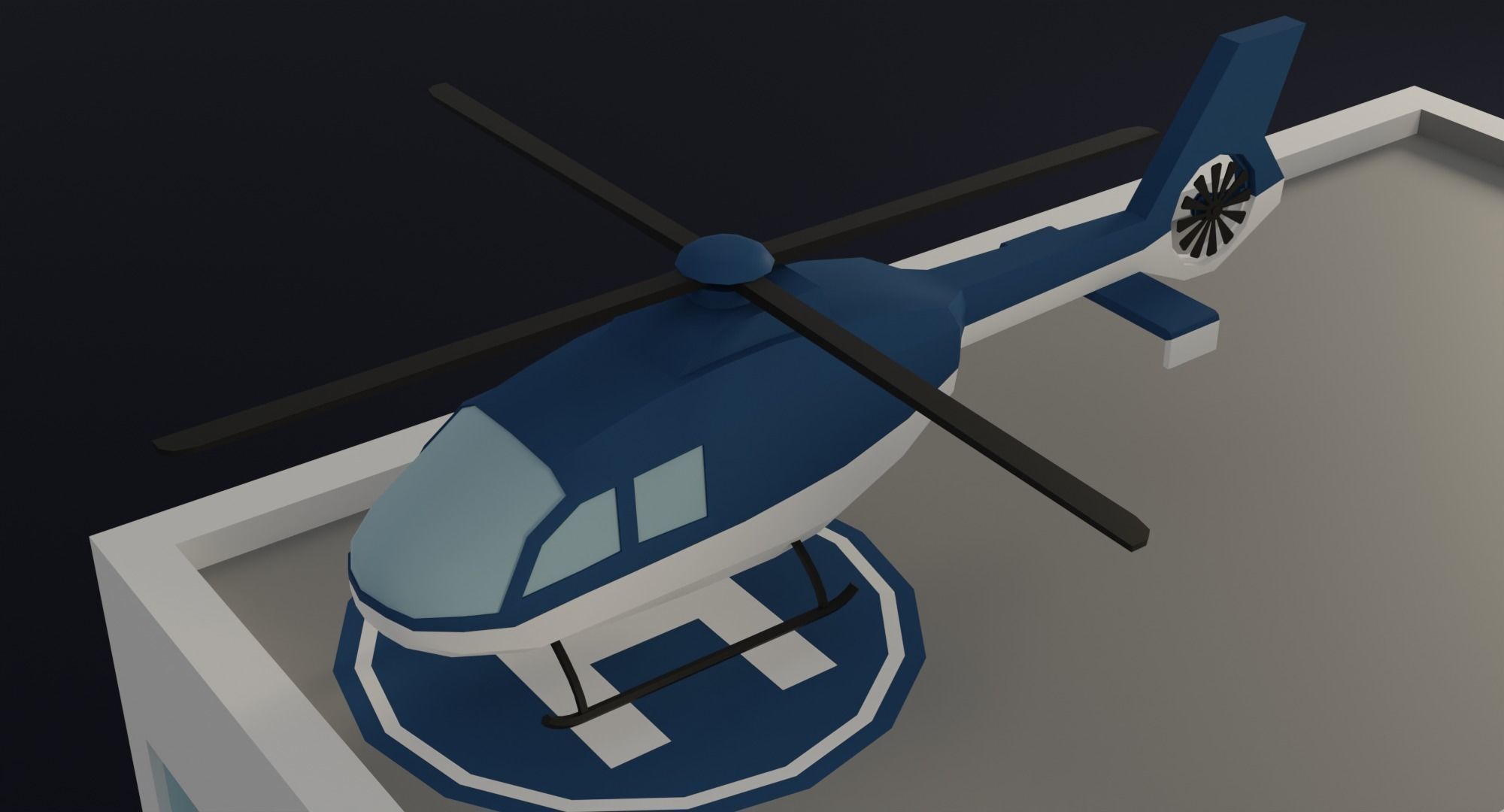 Police station Low-poly 3D model_13