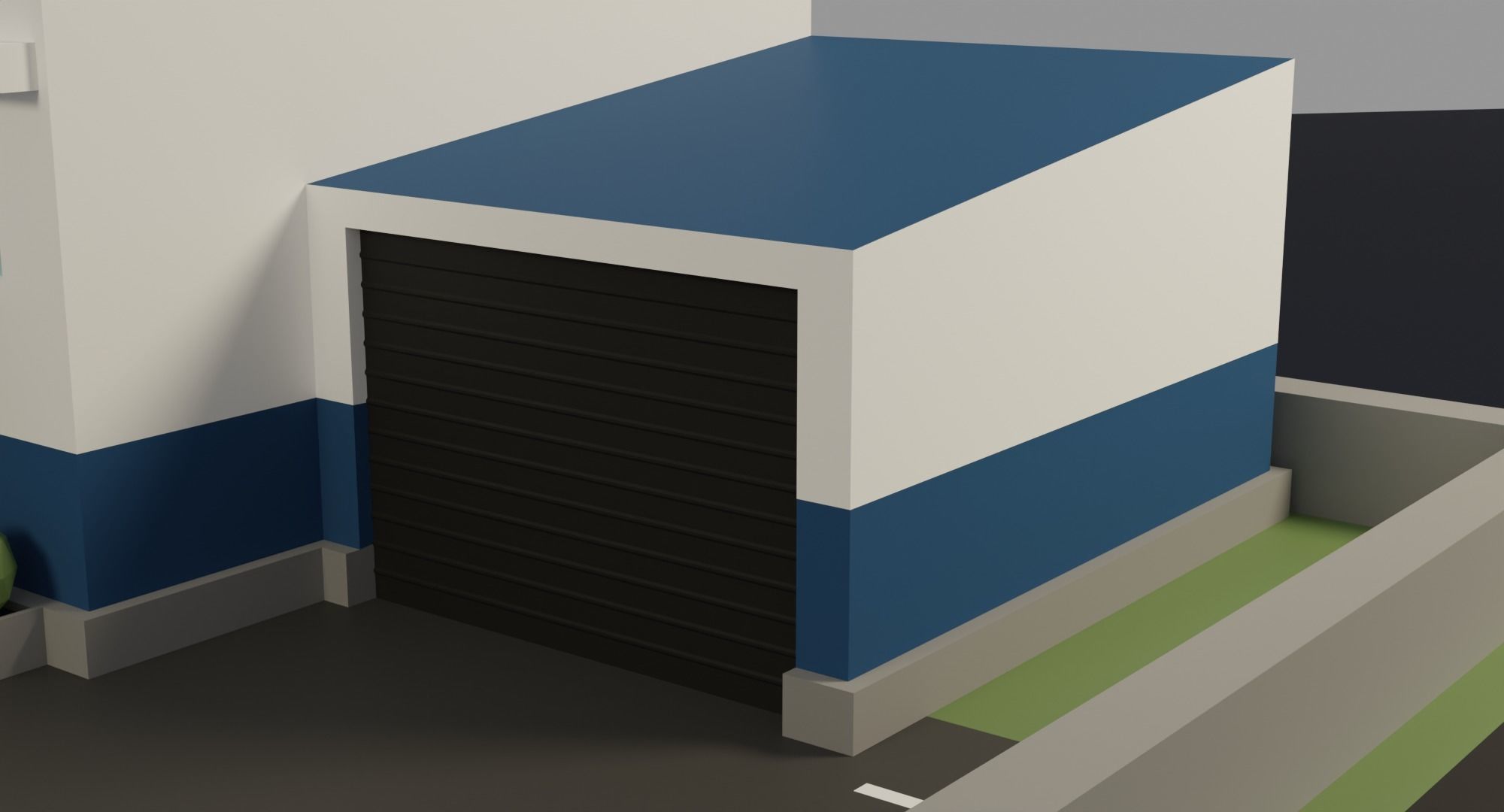 Police station Low-poly 3D model_6