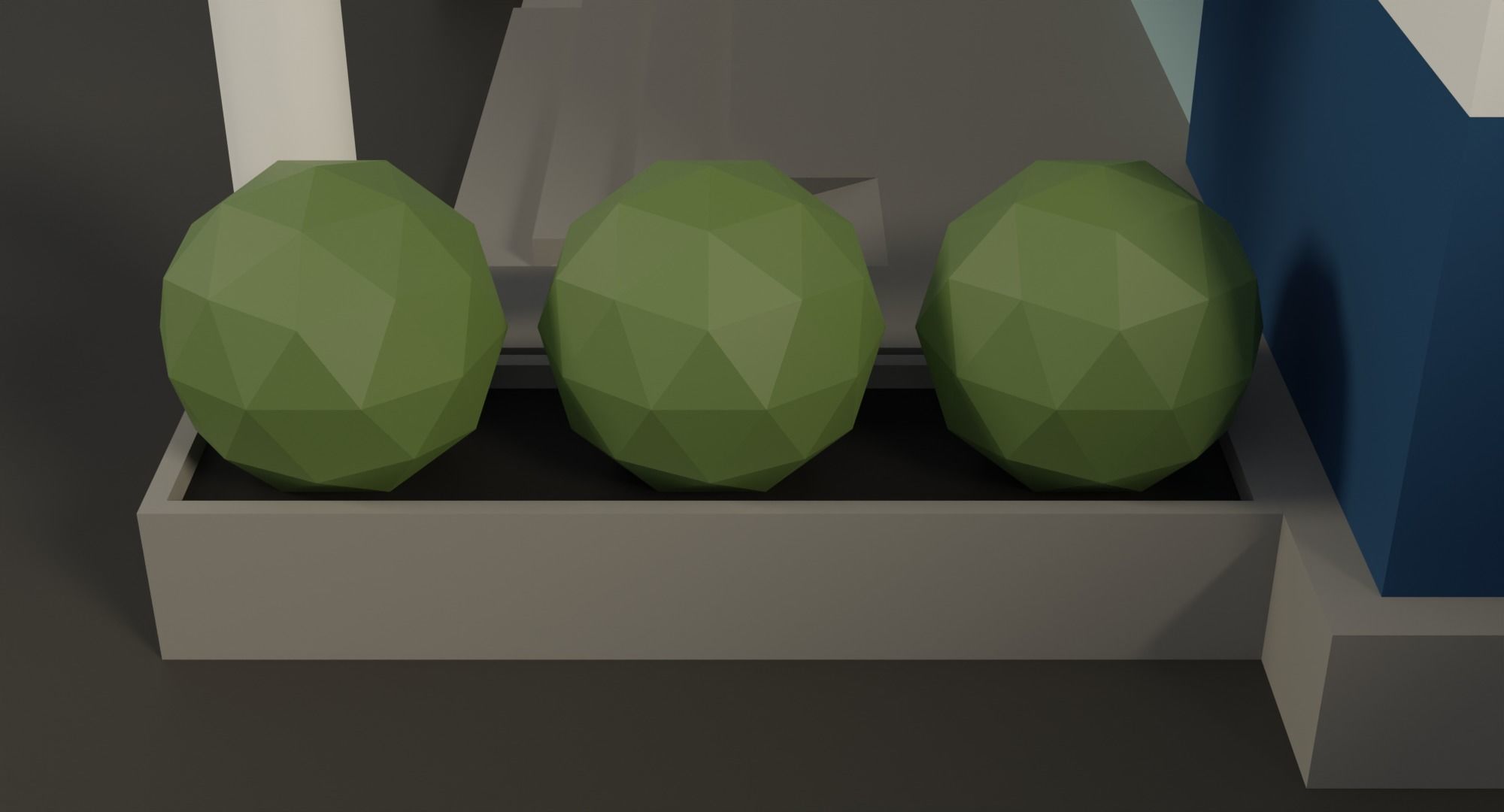 Police station Low-poly 3D model_5