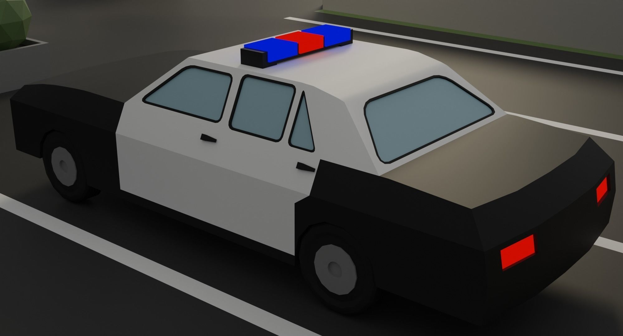 Police station Low-poly 3D model_12