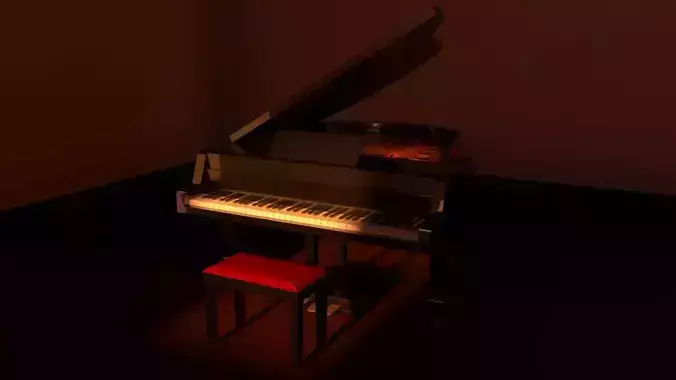 Piano 3D Model grand