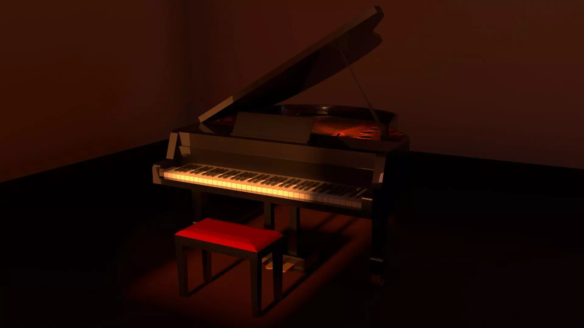 Piano 3D Model grand 3D model