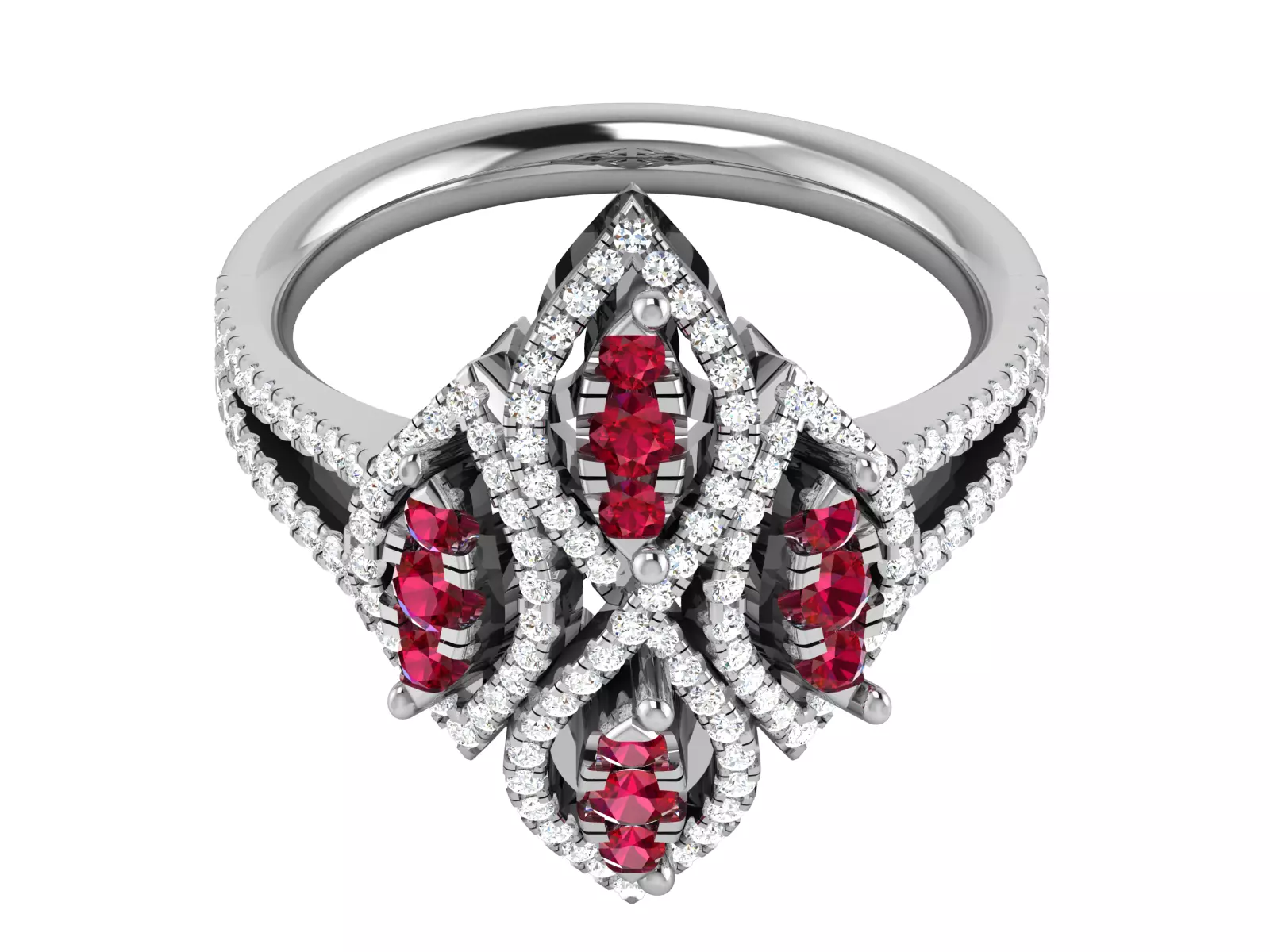 diamond ring for women 3D print model