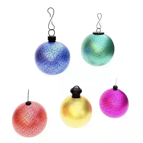 Christmas tree ball 3d model set4 Low-poly 3D model