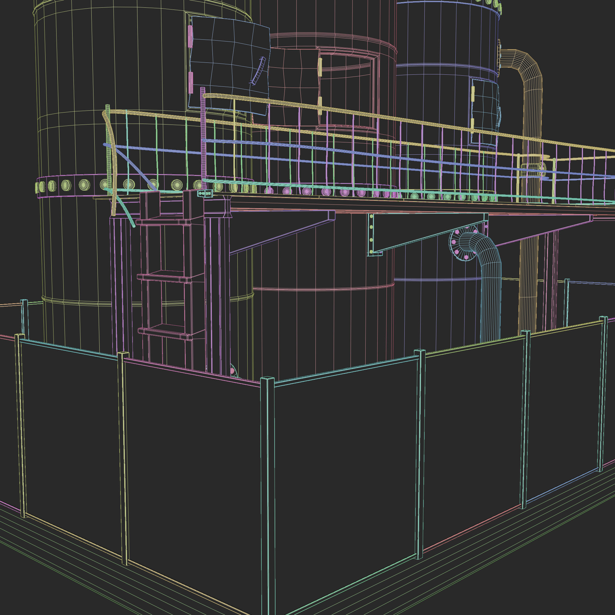 Refinery three rusty tanks 3D model_14