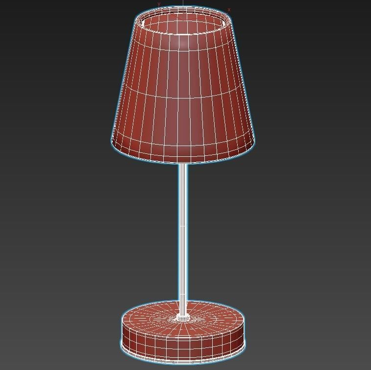 vitaluce table lamp with shade 3D model_2