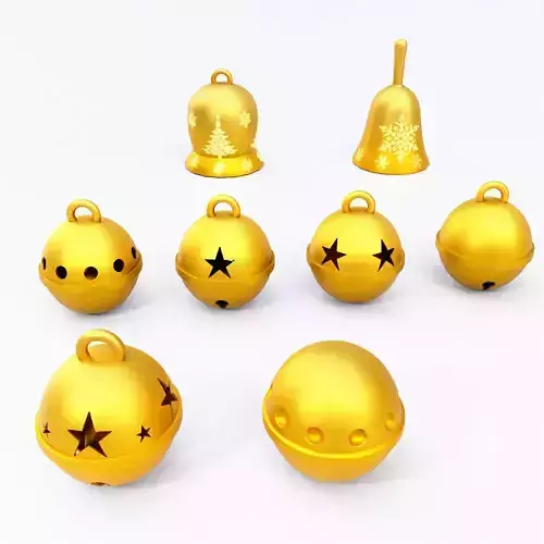 Christmas bell 3d model set3