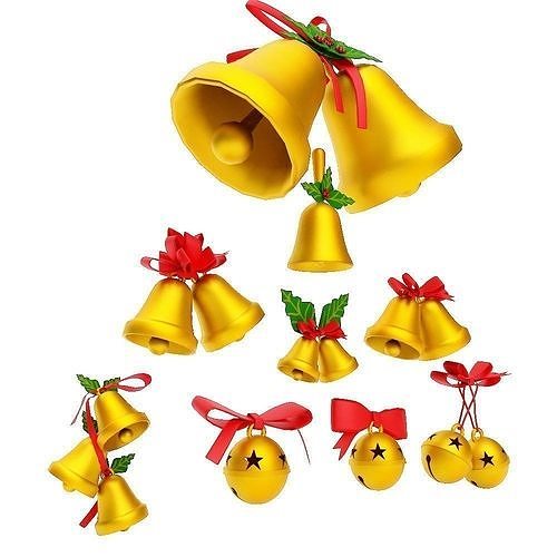 Christmas Bell 3d model set4 Low-poly 3D model