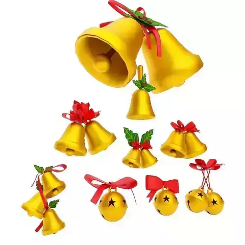 Christmas Bell 3d model set4