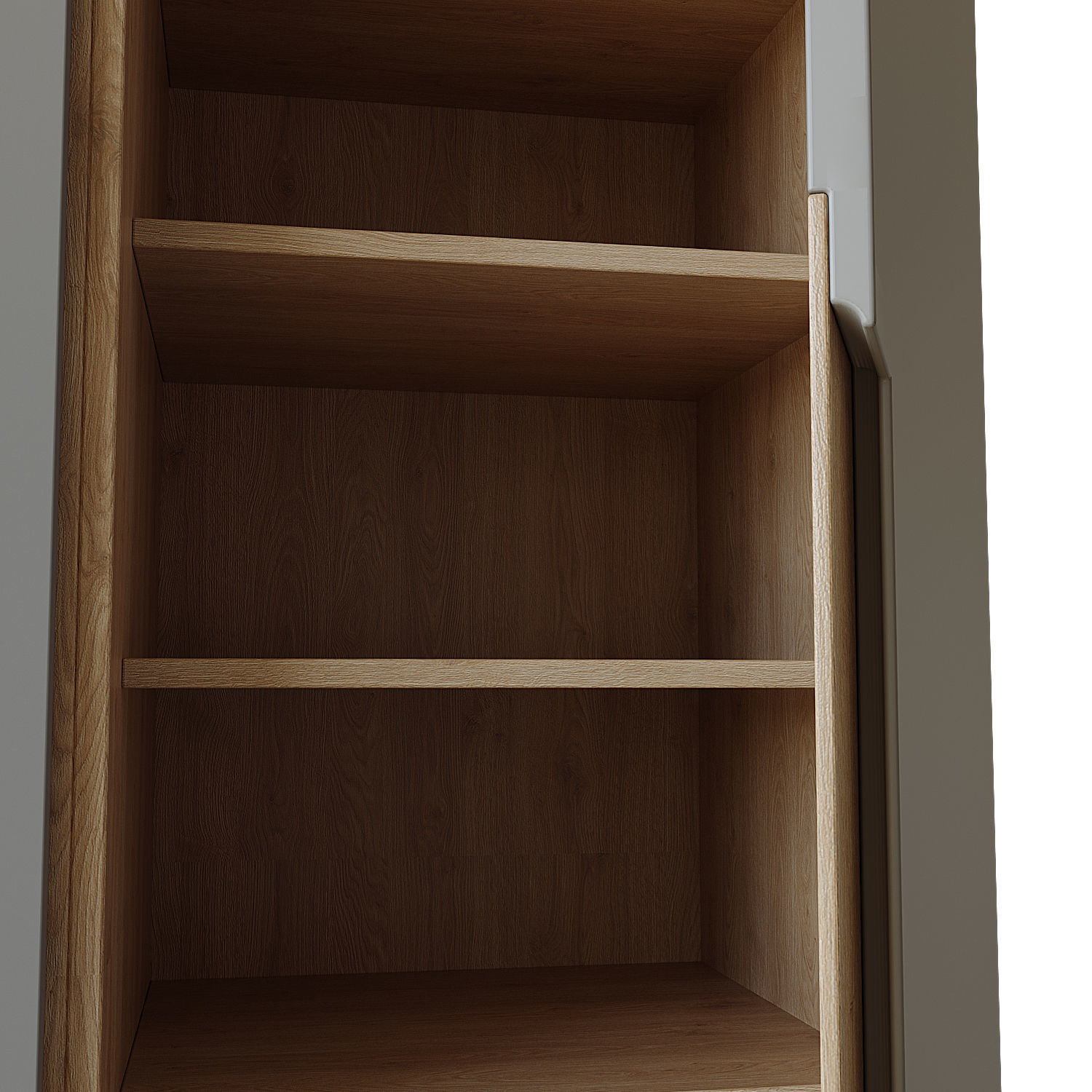 Closed 2 wardrobe with doors and drawers 3D model_1