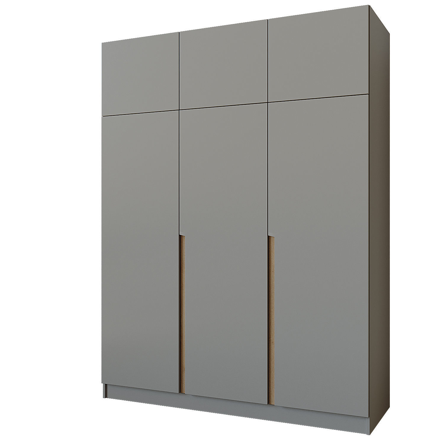 Closed 2 wardrobe with doors and drawers 3D model_3