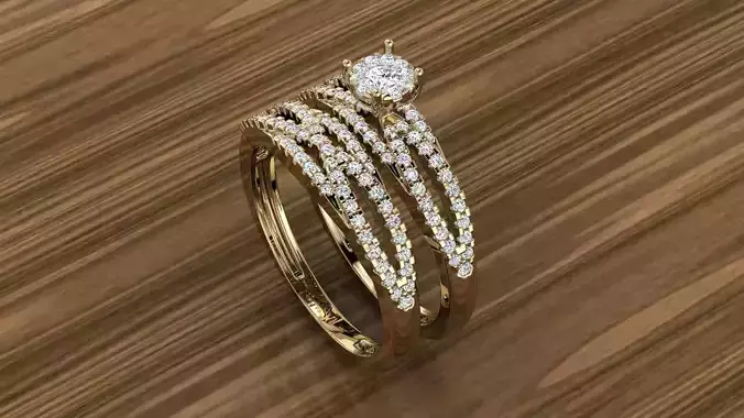 Diamond Jewelry Ring 3D print model