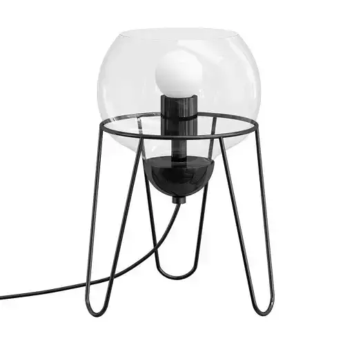 vitaluce table lamp with glass globe